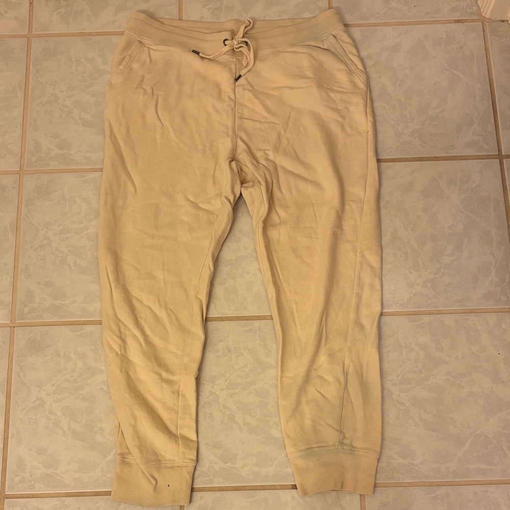 Uniqlo Cream Jogger Pants